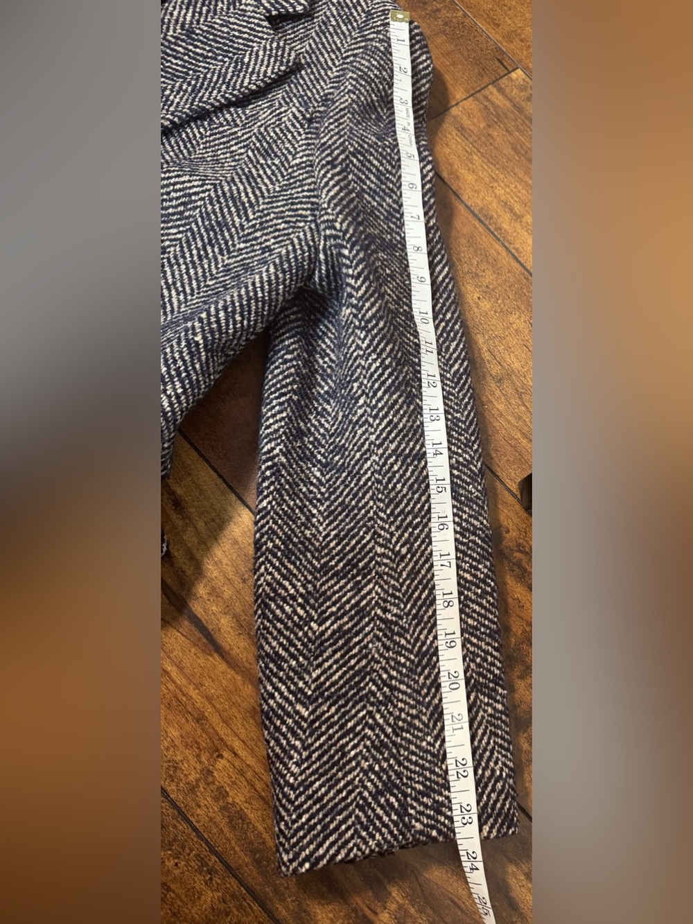 NWT Banana Republic Blazer Jacket in Herringbone Navy Italian Wool Blend US M - Picture 9 of 10